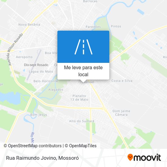 Rua Raimundo Jovino mapa