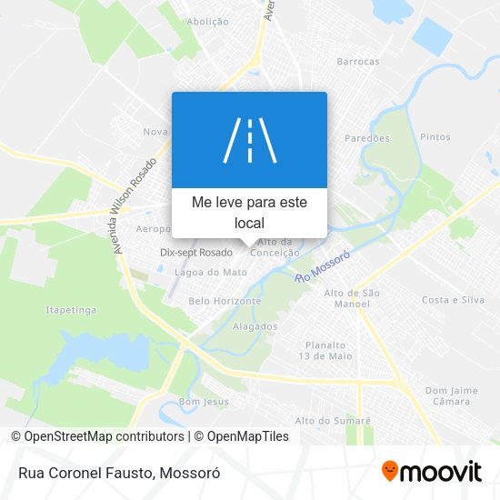 Rua Coronel Fausto mapa