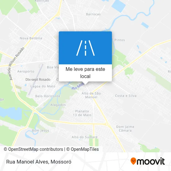 Rua Manoel Alves mapa