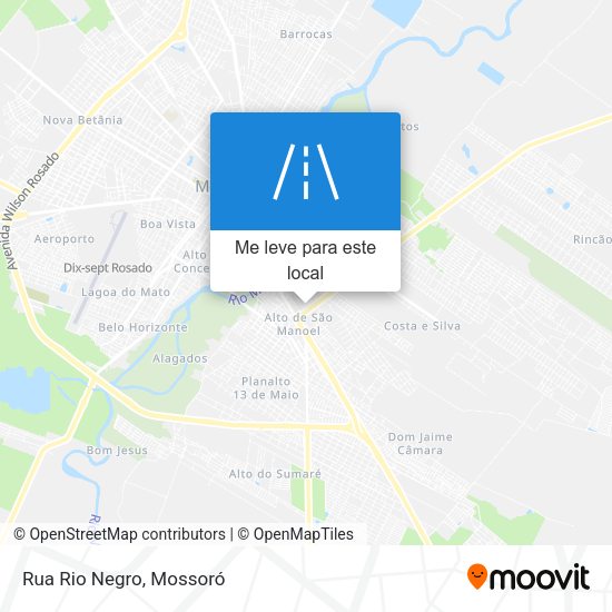 Rua Rio Negro mapa