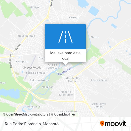 Rua Padre Florêncio mapa