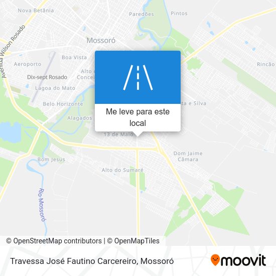 Travessa José Fautino Carcereiro mapa