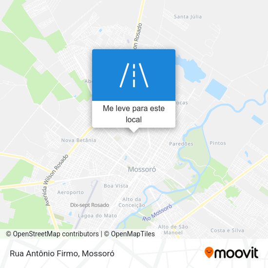 Rua Antônio Firmo mapa