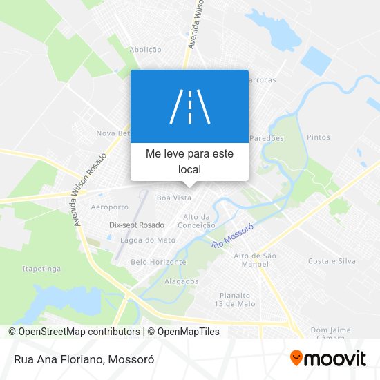 Rua Ana Floriano mapa