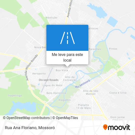 Rua Ana Floriano mapa