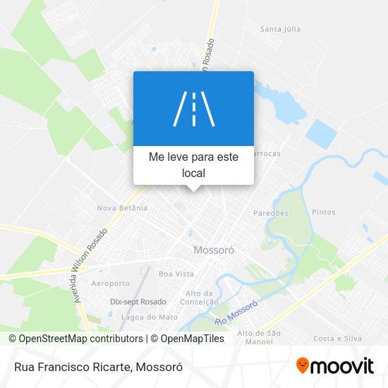Rua Francisco Ricarte mapa