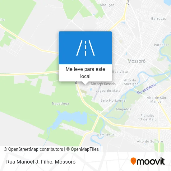 Rua Manoel J. Filho mapa