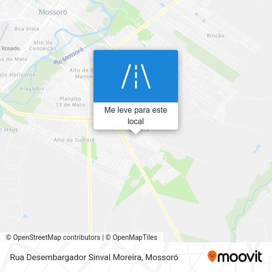 Rua Desembargador Sinval Moreira mapa