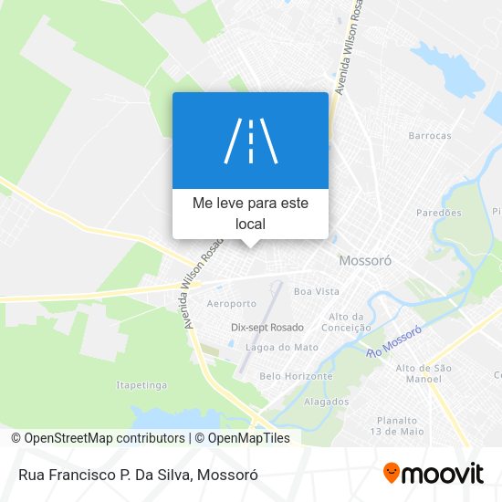 Rua Francisco P. Da Silva mapa
