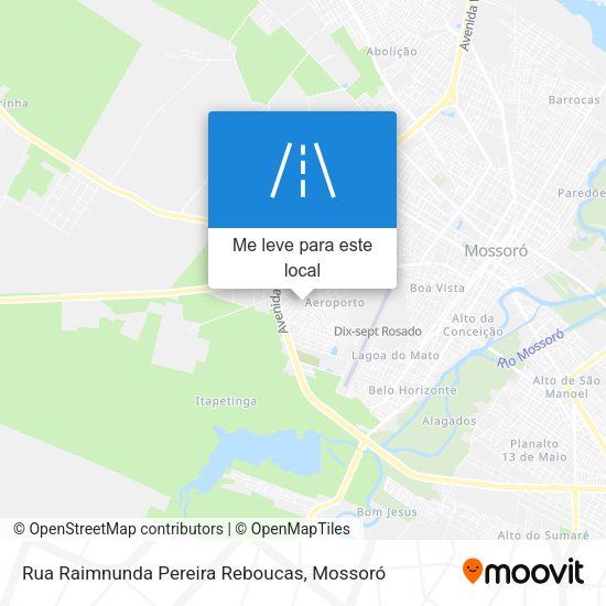 Rua Raimnunda Pereira Reboucas mapa