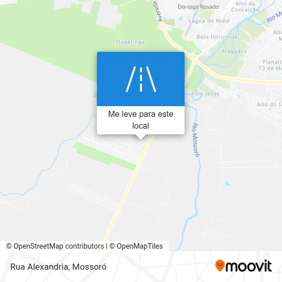 Rua Alexandria mapa