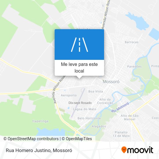 Rua Homero Justino mapa