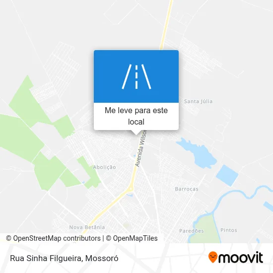 Rua Sinha Filgueira mapa