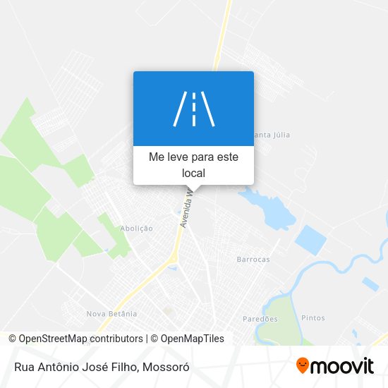 Rua Antônio José Filho mapa