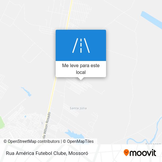 Rua América Futebol Clube mapa