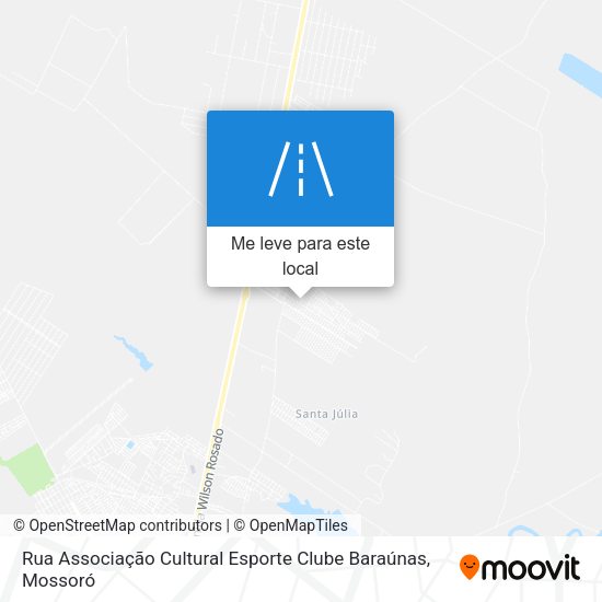 Rua Associação Cultural Esporte Clube Baraúnas mapa