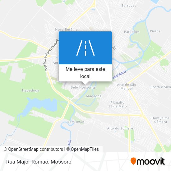 Rua Major Romao mapa