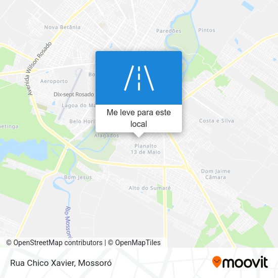 Rua Chico Xavier mapa