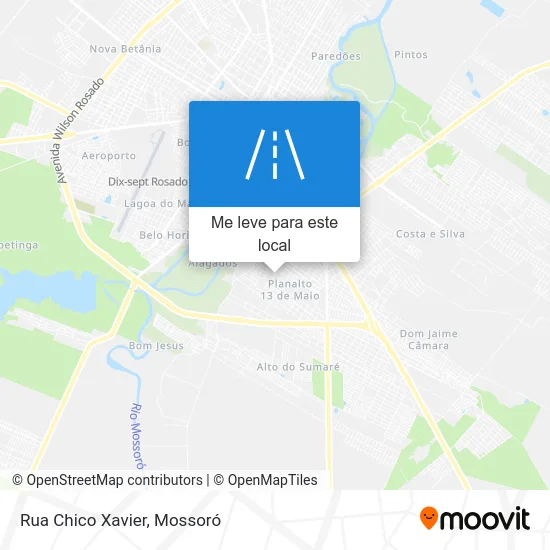 Rua Chico Xavier mapa