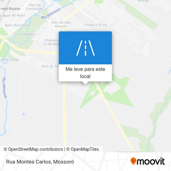 Rua Montes Carlos mapa