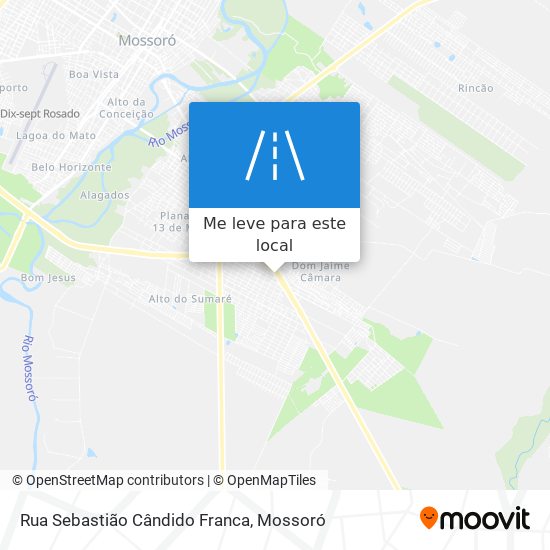 Rua Sebastião Cândido Franca mapa