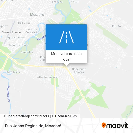 Rua Jonas Reginaldo mapa