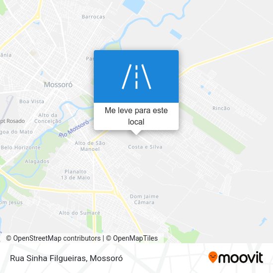 Rua Sinha Filgueiras mapa