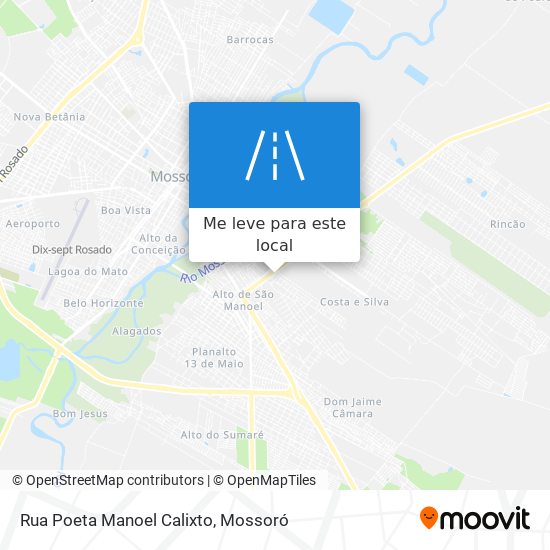 Rua Poeta Manoel Calixto mapa