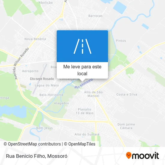 Rua Benicio Filho mapa