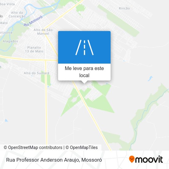 Rua Professor Anderson Araujo mapa