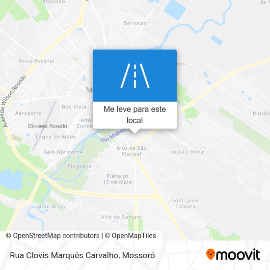 Rua Clovis Marquês Carvalho mapa