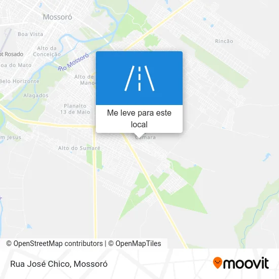 Rua José Chico mapa