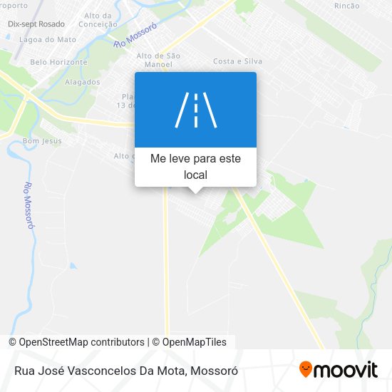 Rua José Vasconcelos Da Mota mapa
