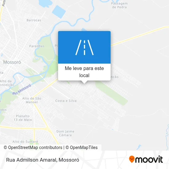 Rua Admilson Amaral mapa