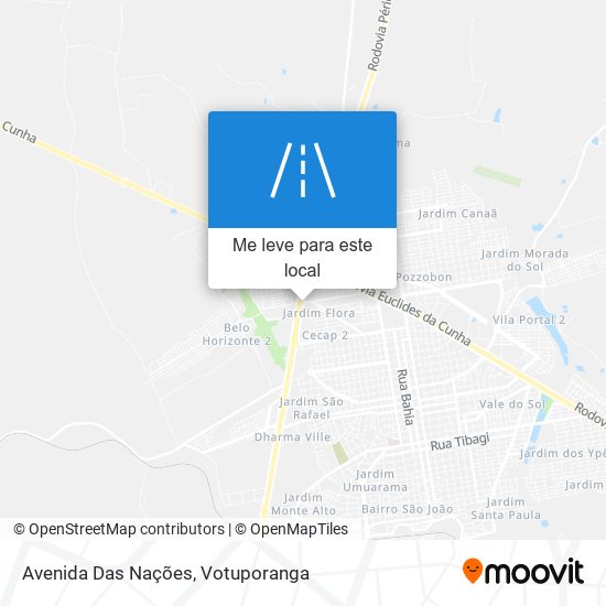 Avenida Das Nações mapa