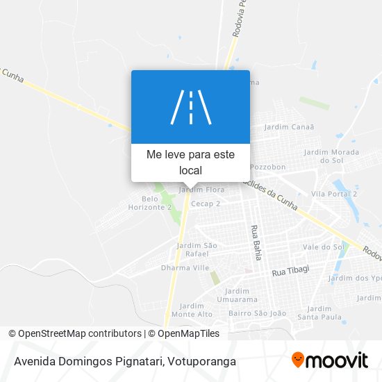 Avenida Domingos Pignatari mapa