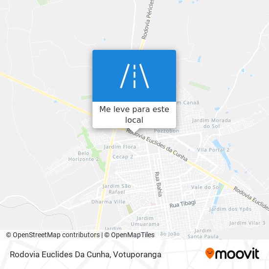 Rodovia Euclides Da Cunha mapa