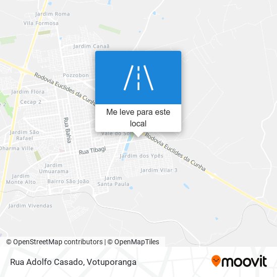 Rua Adolfo Casado mapa