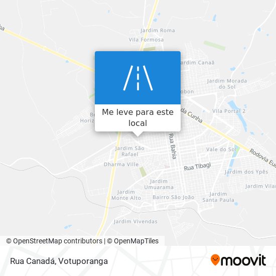 Rua Canadá mapa