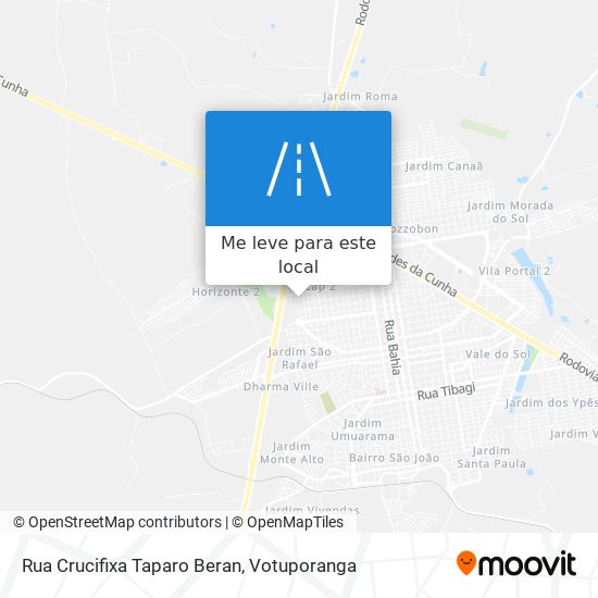 Rua Crucifixa Taparo Beran mapa