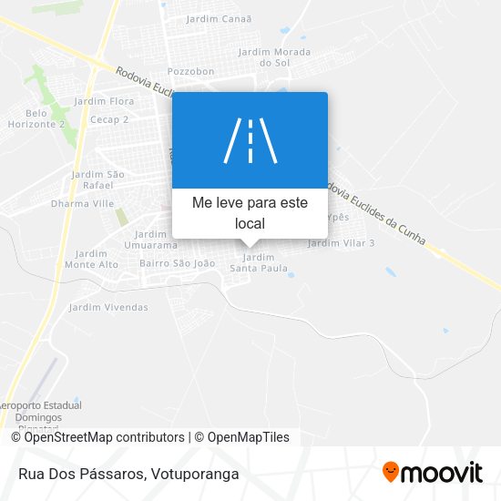 Rua Dos Pássaros mapa