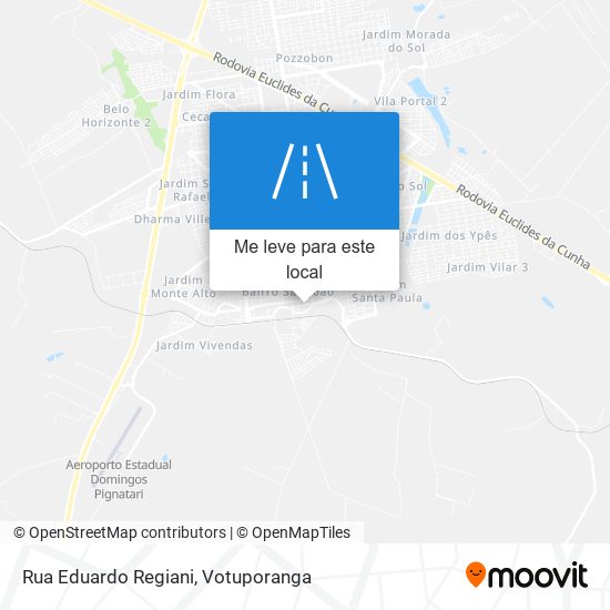 Rua Eduardo Regiani mapa