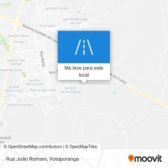 Rua João Romani mapa