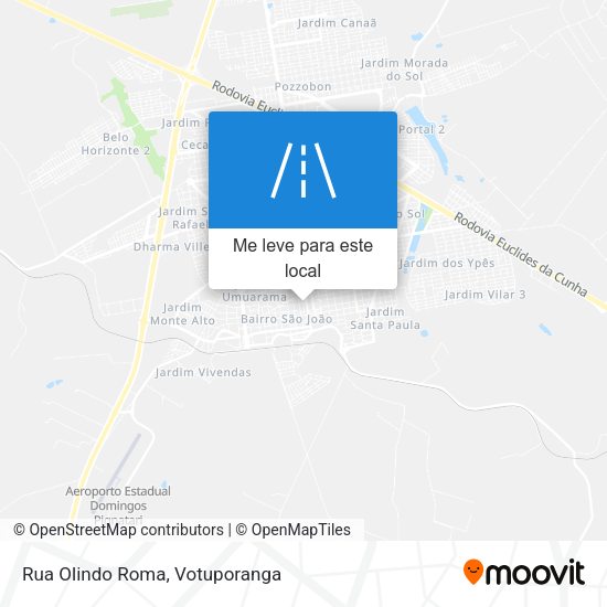 Rua Olindo Roma mapa