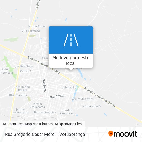 Rua Gregório César Morelli mapa