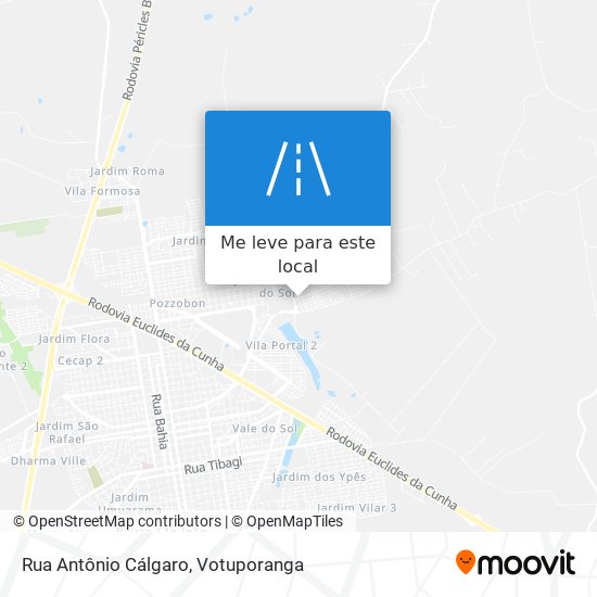 Rua Antônio Cálgaro mapa