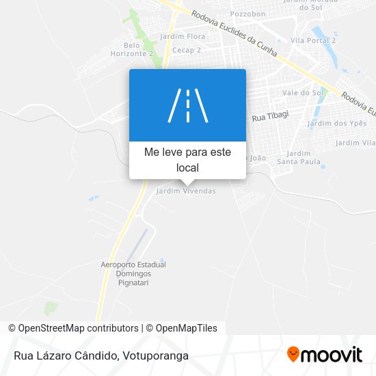 Rua Lázaro Cândido mapa