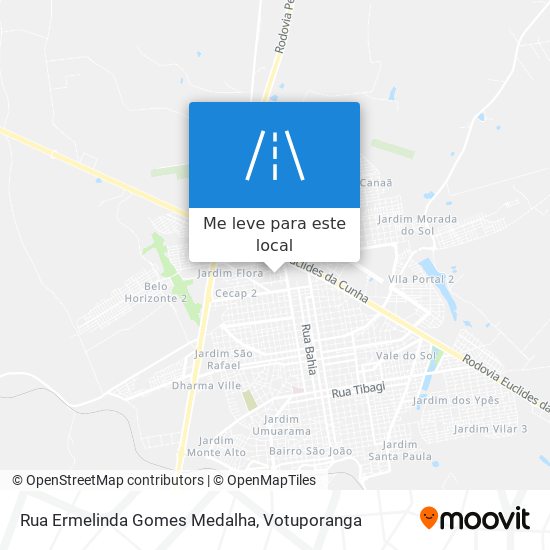 Rua Ermelinda Gomes Medalha mapa