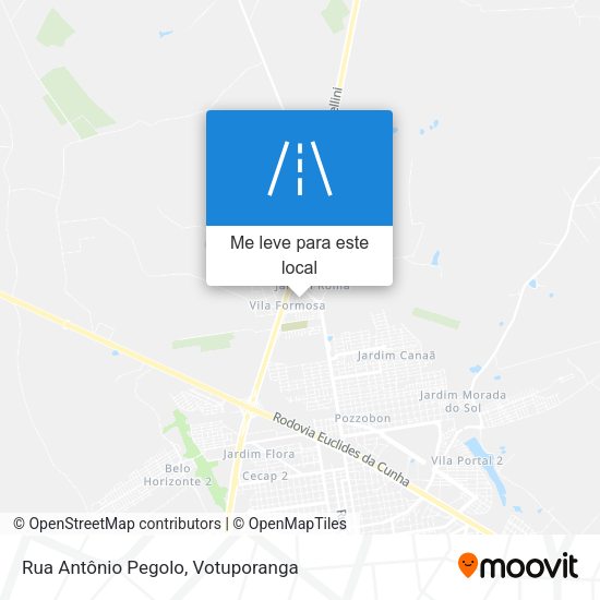 Rua Antônio Pegolo mapa