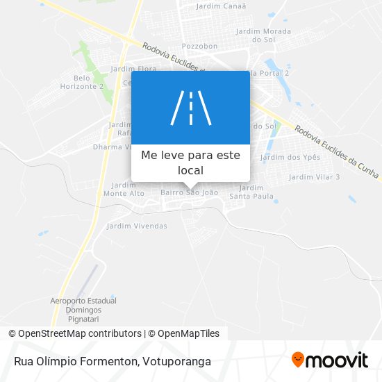 Rua Olímpio Formenton mapa